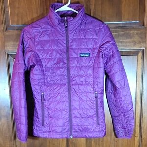 Patagonia Kids Quilted Purple Puffer Jacket